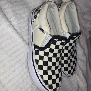 Checkered boys vans size 13